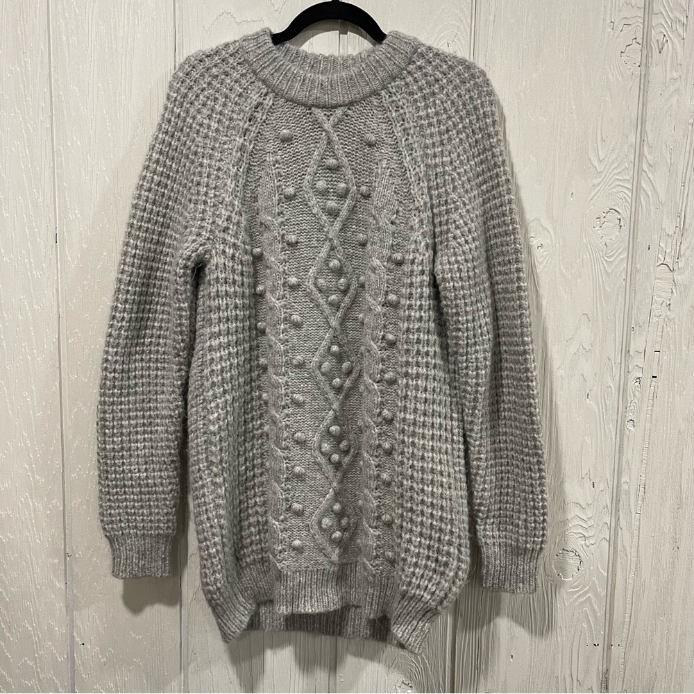 Le fou Wilfred by Aritzia Cableknit Sweater gray in size XS - Picture 6 of 6